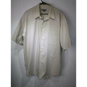 Eddie Bauer Mens Shirt size XXL Beige Checked